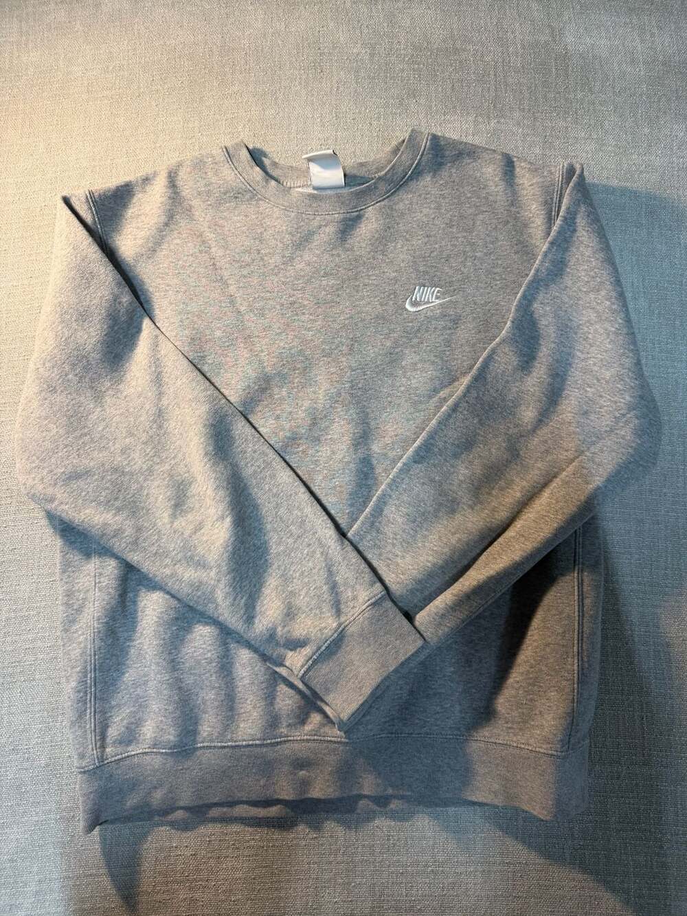 Nike Small Logo Crewneck Sweatshirt Gray Size S